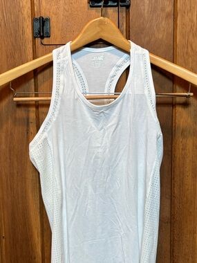 White Racerback Performance Tank Top